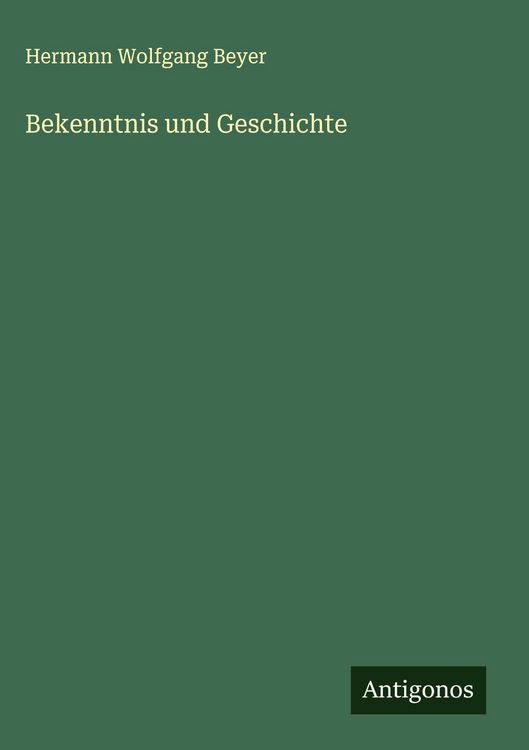 Produktbild: Bekenntnis und Geschichte