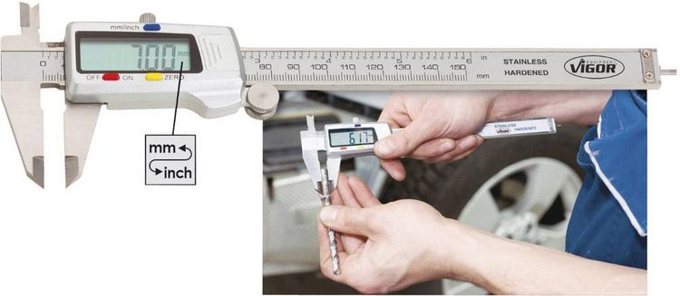 Produktbild: Vigor V1713 Digitaler Messschieber 150mm