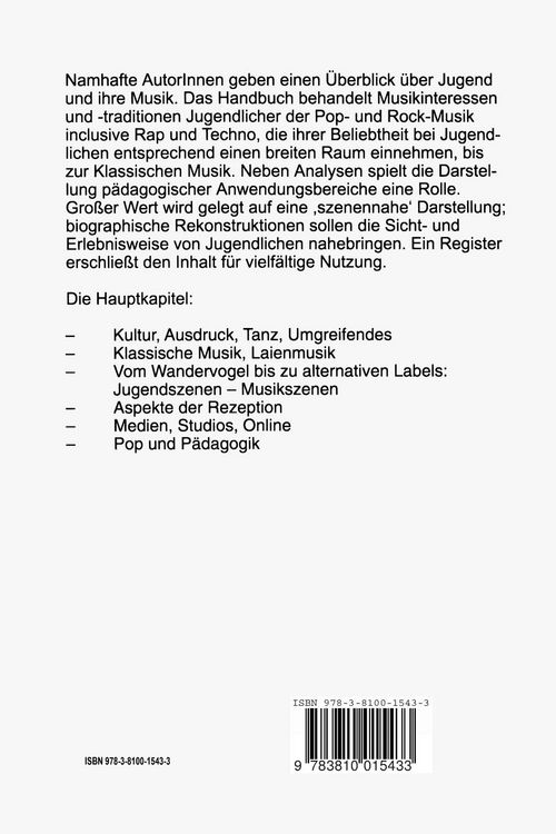 Produktbild: Handbuch Jugend und Musik
