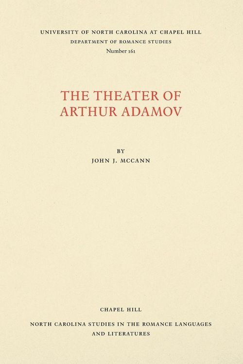 Produktbild: The Theater of Arthur Adamov