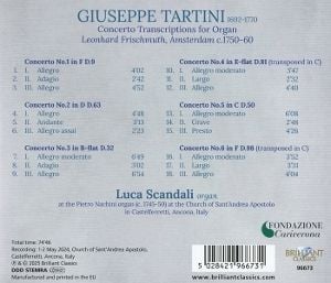 Produktbild: Tartini:Concerto Transcriptions for Organ