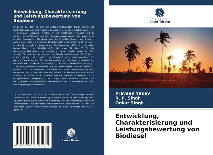 Produktbild: Entwicklung, Charakterisierung und Leistungsbewertung von Biodiesel