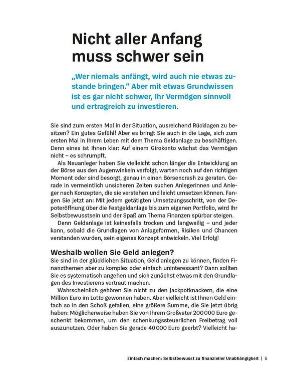 Produktbild: Geldanlage f&uuml;r Anf&auml;nger