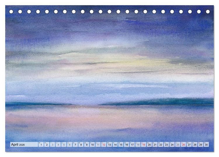 Produktbild: Komm mit ans Meer &ndash; Aquarelle (Tischkalender 2026 DIN A5 quer), CALVENDO Monatskalender