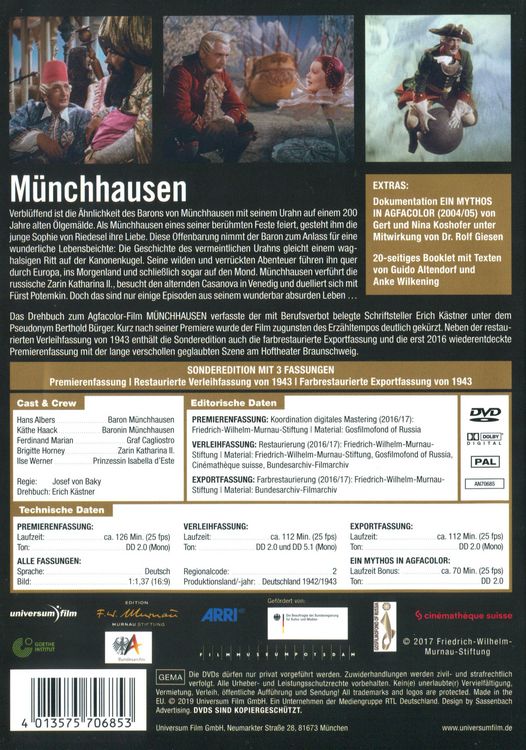 Produktbild: M&uuml;nchhausen - Remastered [3 DVDs]