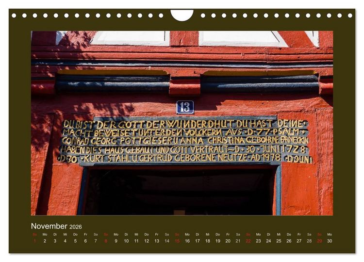 Produktbild: Fachwerk in Nordhessen (Wandkalender 2026 DIN A4 quer), CALVENDO Monatskalender