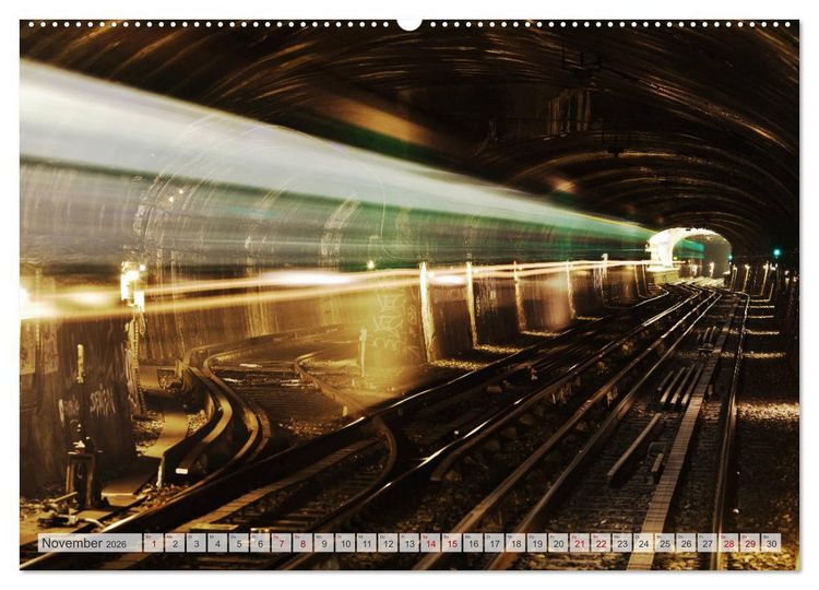 Produktbild: U-Bahn - Szenen an U-Bahnstationen in Europa und New York (Wandkalender 2026 DIN A2 quer), CALVENDO Monatskalender