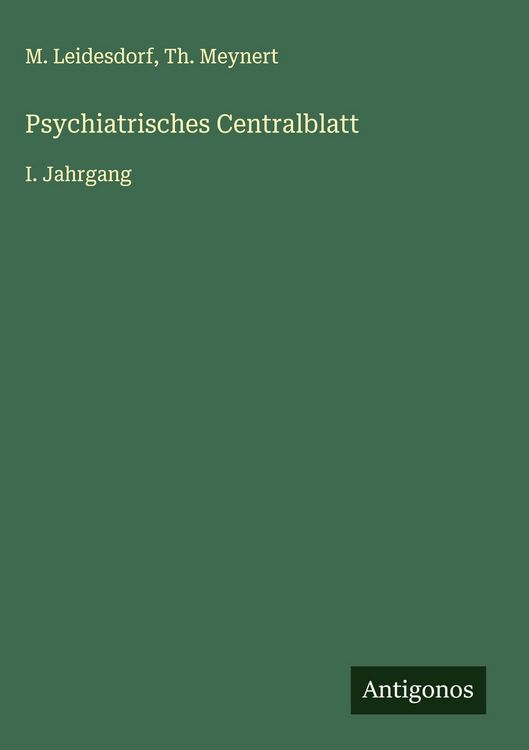 Produktbild: Psychiatrisches Centralblatt