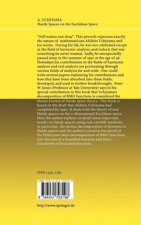 Produktbild: Hardy Spaces on the Euclidean Space