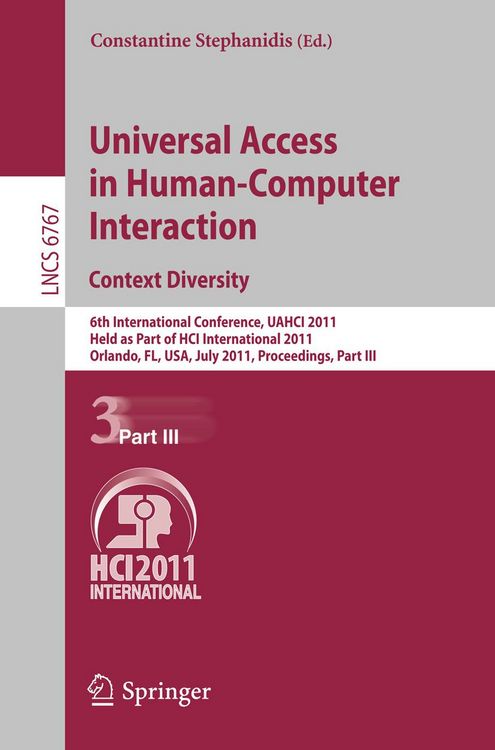 Produktbild: Universal Access in Human-Computer Interaction. Context Diversity