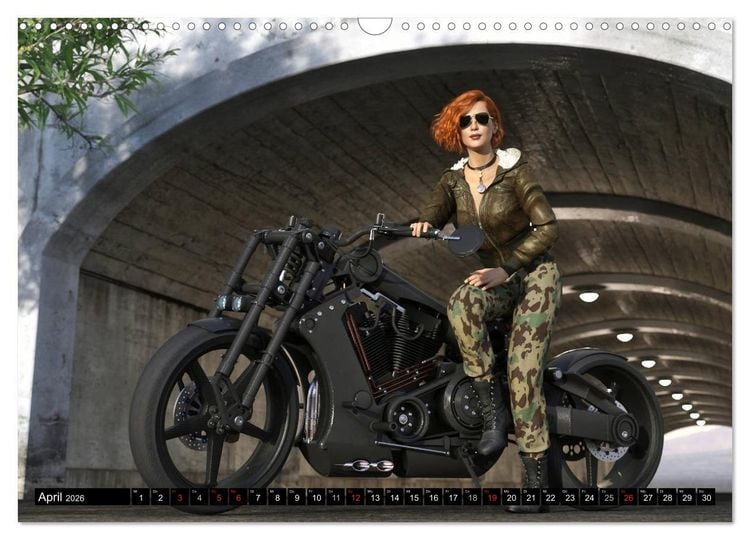 Produktbild: Frauen und Traumbikes (Wandkalender 2026 DIN A3 quer), CALVENDO Monatskalender