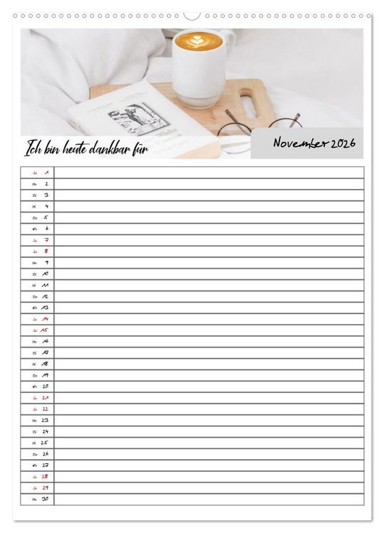 Produktbild: Ich bin dankbar - ein Jahr voller Achtsamkeit (hochwertiger Premium Wandkalender 2026 DIN A2 hoch), Kunstdruck in Hochglanz