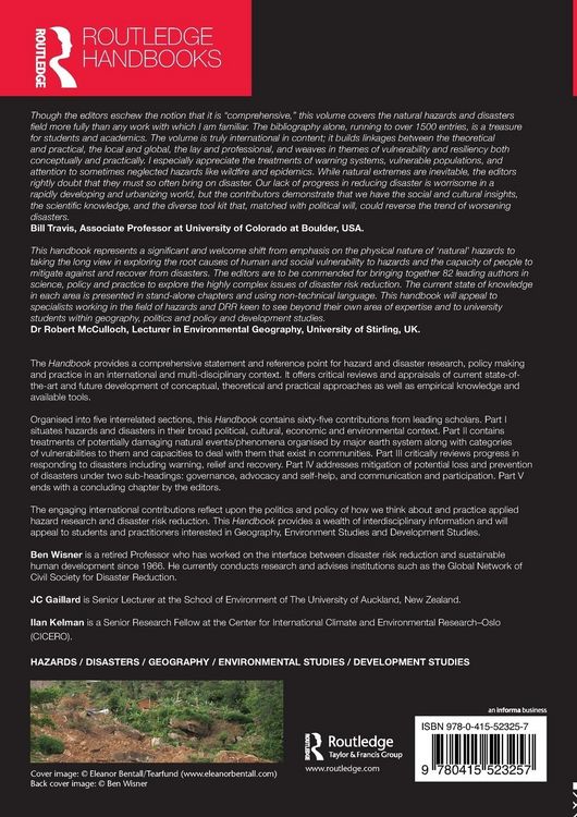 Produktbild: Handbook of Hazards and Disaster Risk Reduction