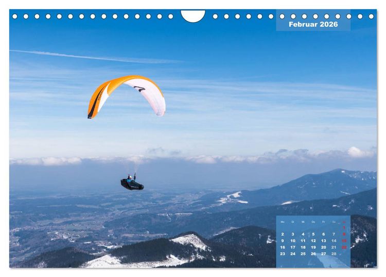 Produktbild: Paragliding - Aufbruch zu neuen H&ouml;henfl&uuml;gen (Wandkalender 2026 DIN A4 quer), CALVENDO Monatskalender