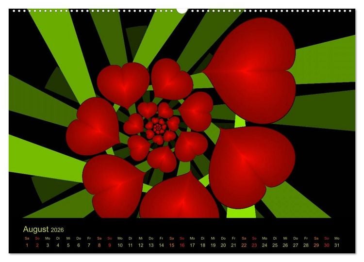 Produktbild: Neonfarben (Wandkalender 2026 DIN A2 quer), CALVENDO Monatskalender