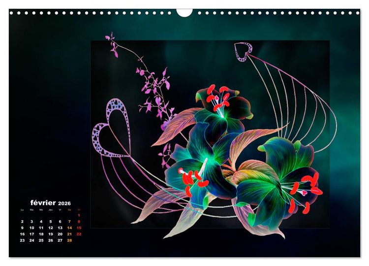 Produktbild: Images d'art Ikebana (Calendrier mural 2026 DIN A3 vertical), CALVENDO calendrier mensuel