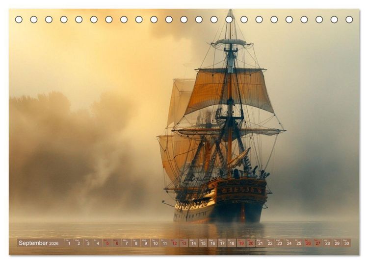 Produktbild: Sailing Through Seasons (Desk Calendar 2026 DIN A5 landscape), CALVENDO 12 Month DeskCalendar
