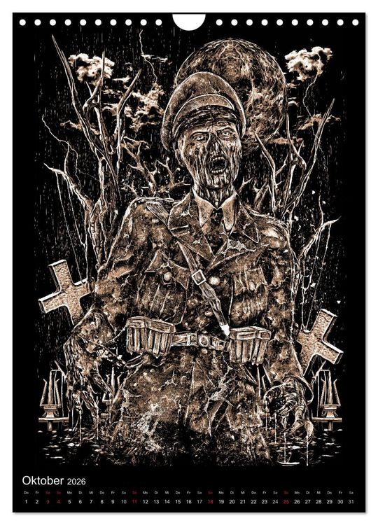 Produktbild: BLOODBOY/WAR ILLUSTRATION (Wandkalender 2026 DIN A4 hoch), CALVENDO Monatskalender
