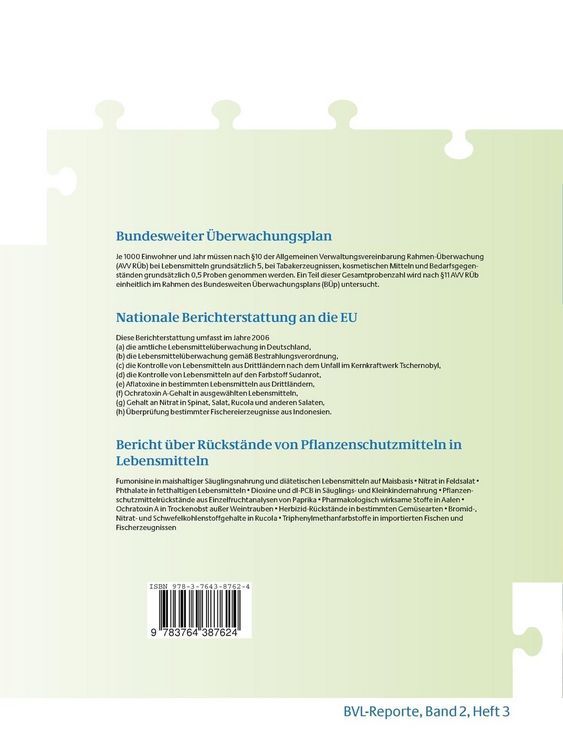 Produktbild: Berichte zur Lebensmittelsicherheit 2006