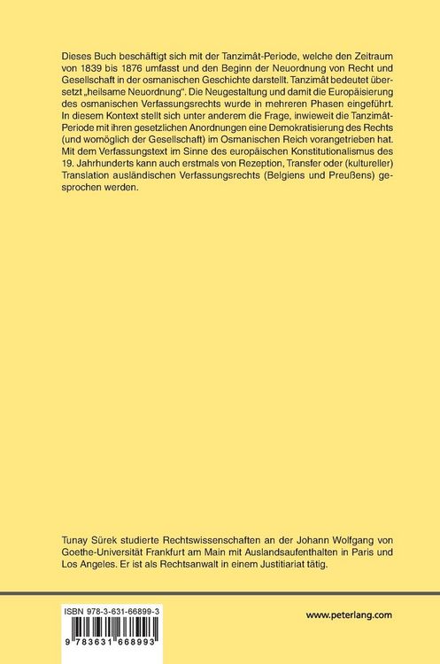 Produktbild: Die Verfassungsbestrebungen der Tanzim&acirc;t-Periode
