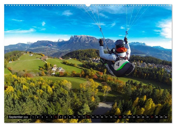 Produktbild: Paragliding - die Faszination des Fliegens (Wandkalender 2026 DIN A2 quer), CALVENDO Monatskalender