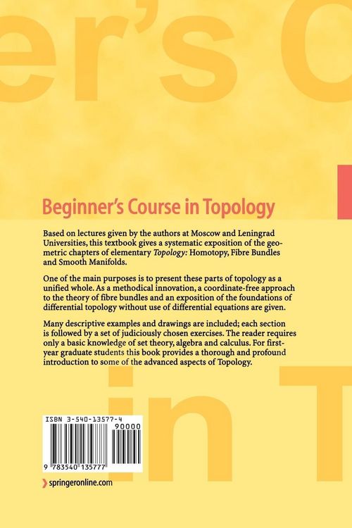 Produktbild: Beginner&rsquo;s Course in Topology