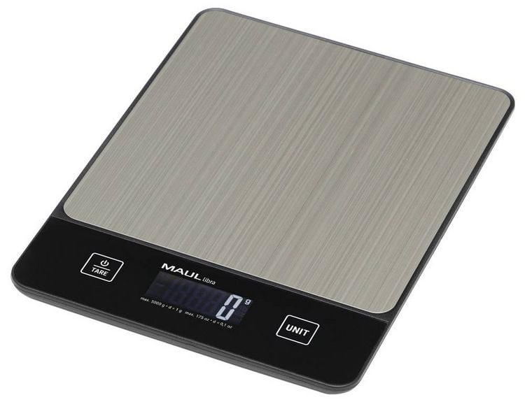 Produktbild: Maul MAULlibra Briefwaage 1657090 W&auml;gebereich (max.) 5000 g Ablesbarkeit 1 g batteriebetrieben Schwarz, Silber