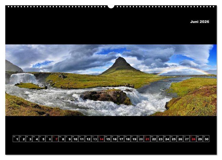 Produktbild: Island 2026 Landschaftspanoramen (Wandkalender 2026 DIN A2 quer), CALVENDO Monatskalender