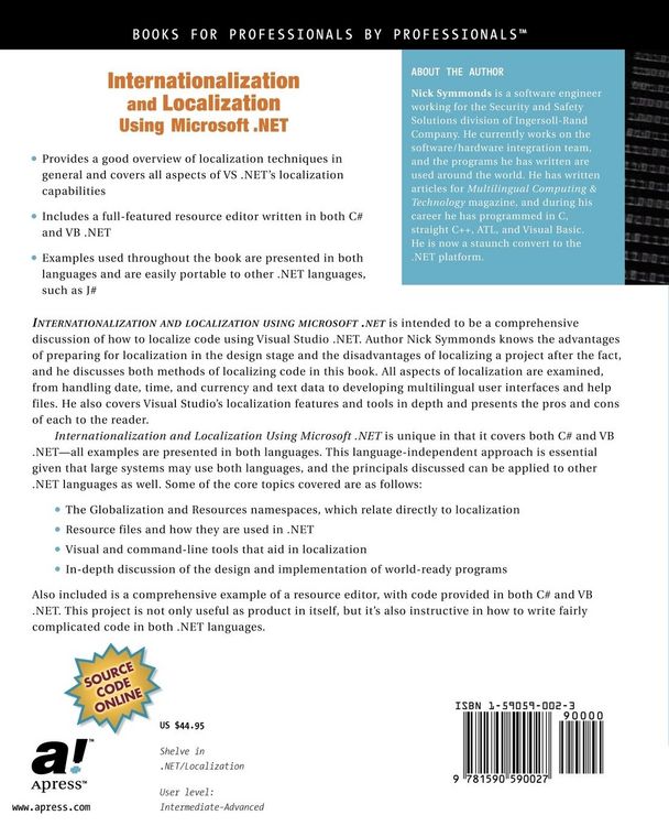 Produktbild: Internationalization and Localization Using Microsoft .NET