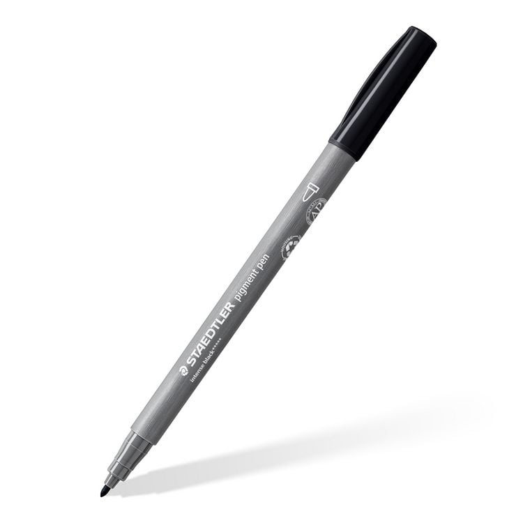 Produktbild: STAEDTLER Fasermaler pigment pen mit Rundspitze, intensiv schwarz 2er Set