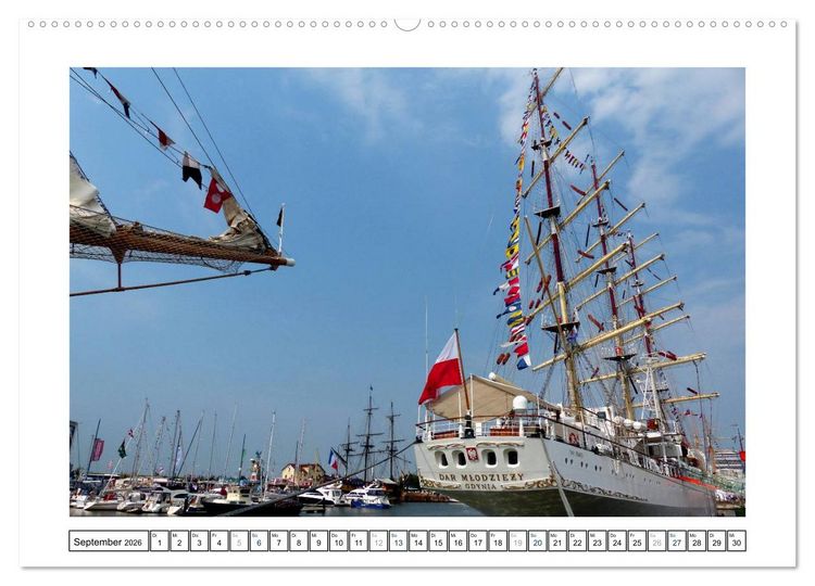 Produktbild: Segelspektakel in Bremerhaven. Die Sail (hochwertiger Premium Wandkalender 2026 DIN A2 quer), Kunstdruck in Hochglanz