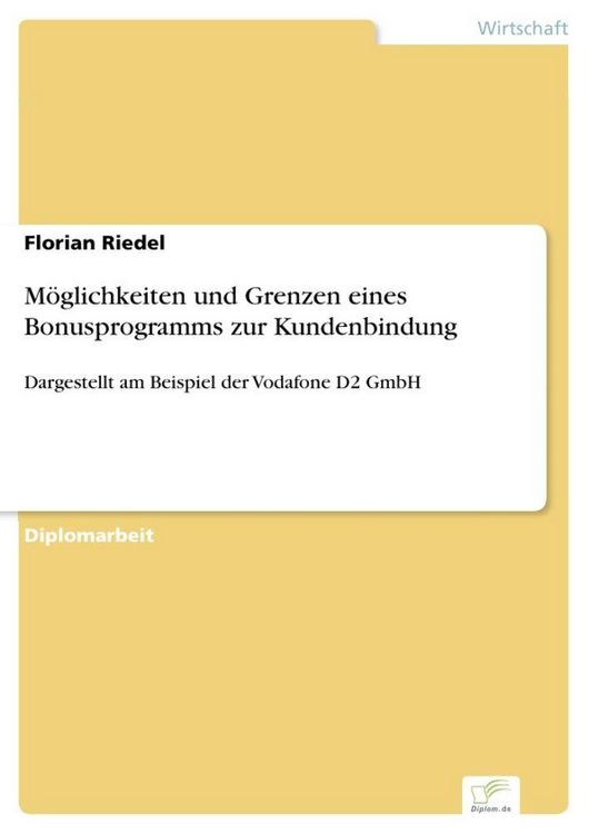 Produktbild: M&ouml;glichkeiten und Grenzen eines Bonusprogramms zur Kundenbindung