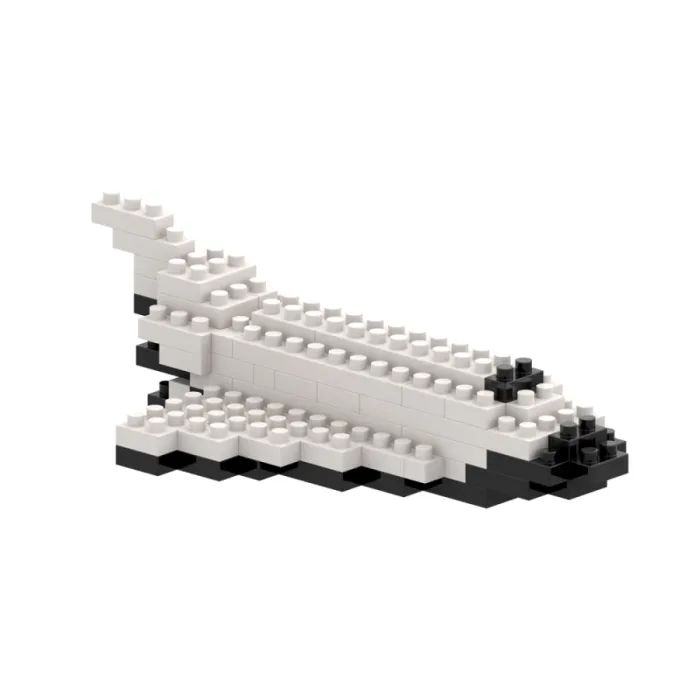 Produktbild: BRIXIES 220057 - Postkarte Raumf&auml;hre, 3D Konstruktionsbausatz aus Ministeinen, 78 Teile