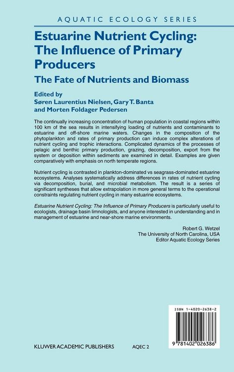 Produktbild: Estuarine Nutrient Cycling: The Influence of Primary Producers