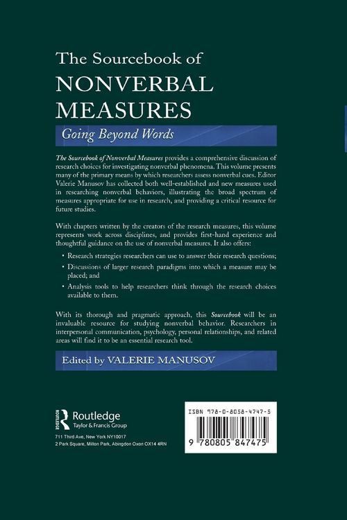 Produktbild: The Sourcebook of Nonverbal Measures