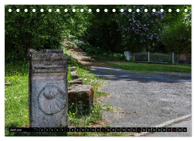 Produktbild: Jakobsweg Steigerwald (Tischkalender 2026 DIN A5 quer), CALVENDO Monatskalender