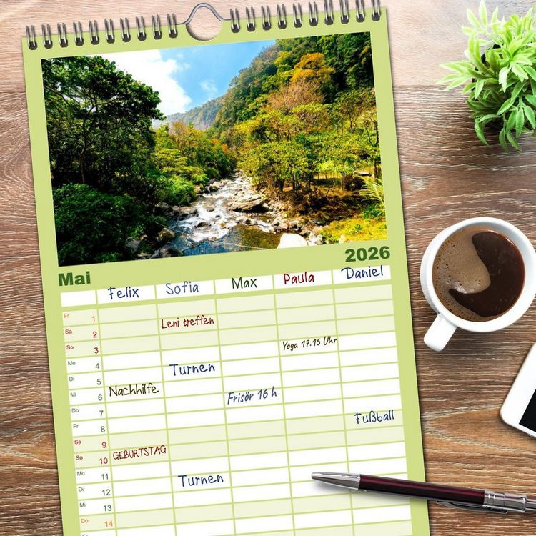 Produktbild: Familienplaner 2026 - Panama - Traumhafte Str&auml;nde und St&auml;dte. mit 5 Spalten (Wandkalender, 21 x 45 cm) CALVENDO