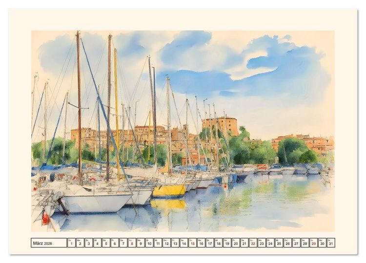 Produktbild: Idylle im Latium (hochwertiger Premium Wandkalender 2026 DIN A2 quer), Kunstdruck in Hochglanz