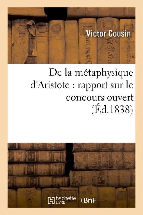 Produktbild: De la m&eacute;taphysique d'Aristote