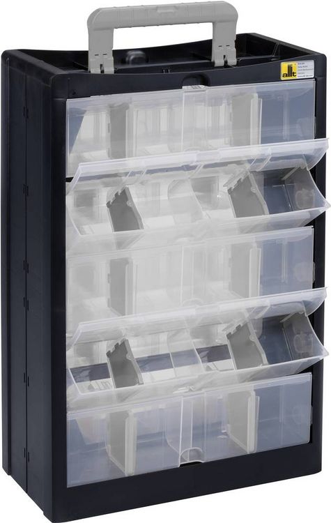 Produktbild: Allit 466260 Kleinteilmagazin VarioPlus DrawBox C 40 (B x H x T) 300 x 465 x 155 mm Schwarz, Grau 1 St.