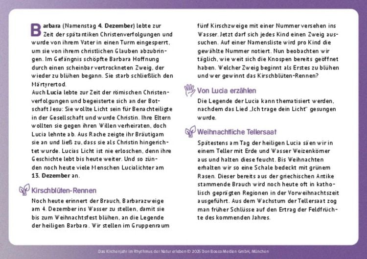 Produktbild: Das Kirchenjahr im Rhythmus der Natur erleben