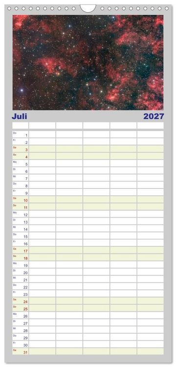 Produktbild: Familienplaner 2027 - Deepsky 2027 mit 5 Spalten (Wandkalender, 21 x 45 cm) CALVENDO