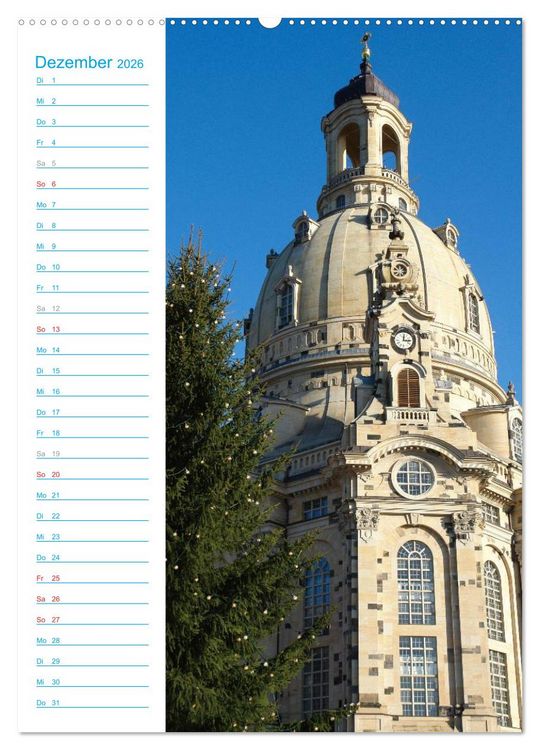 Produktbild: Frauenkirche Dresden (hochwertiger Premium Wandkalender 2026 DIN A2 hoch), Kunstdruck in Hochglanz