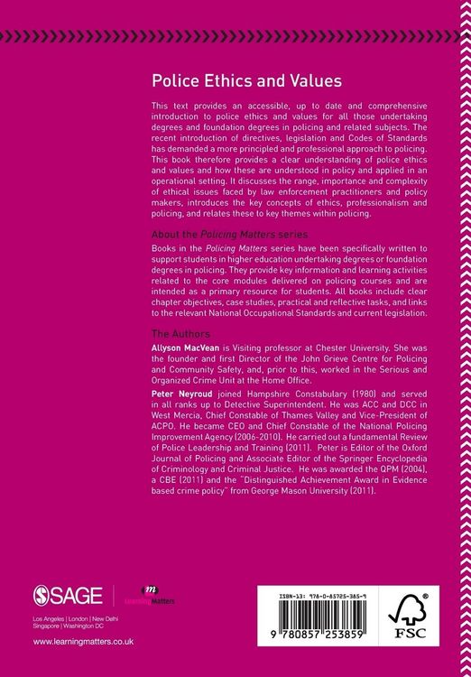 Produktbild: Police Ethics and Values