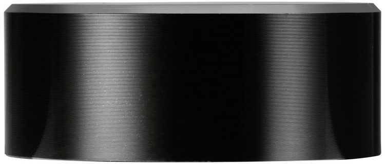 Produktbild: TRU COMPONENTS TC-11696532 Drehknopf mit Knopfmarkierung Schwarz (&Oslash; x H) 48 mm x 19 mm Aluminium, Plastik 1 St.