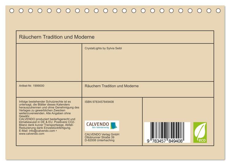 Produktbild: R&auml;uchern Tradition und Moderne (Tischkalender 2026 DIN A5 quer), CALVENDO Monatskalender