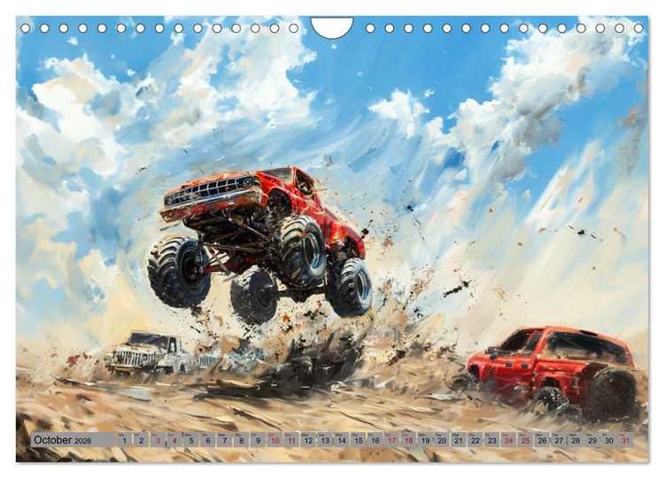 Produktbild: Monstertruck Madness (Wall Calendar 2026 DIN A4 landscape), CALVENDO 12 Month Wall Calendar