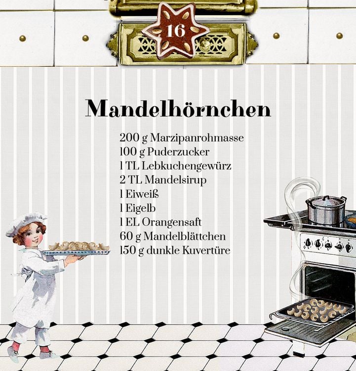 Produktbild: Nostalgische Weihnachtsb&auml;ckerei, Zettel-Adventskal. (Behr)