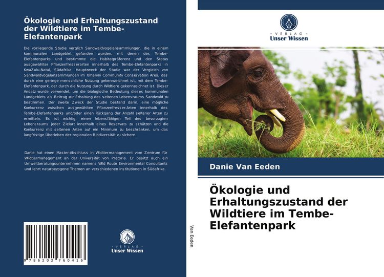 Produktbild: &Ouml;kologie und Erhaltungszustand der Wildtiere im Tembe-Elefantenpark