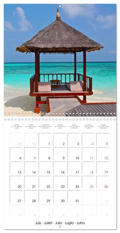 Produktbild: Maldives - Sun, water and beach (Wall Calendar 2026 12 &times; 12 Inch) CALVENDO 12 Month Wall Calendar